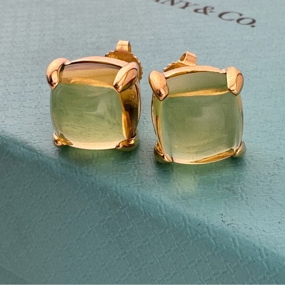 SUPER RARE Tiffany & Co. XL Lemon Quartz Sugar Stack Earrings 18k Yellow Gold 💛 - Picture 8 of 8